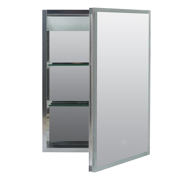 Zenith Products FRAMELESS BIVIEW LED ALUMINUM MEDICINE CABINET, RIGHT HINGE EMRA1824LR - main